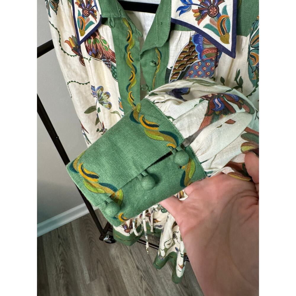 Alemais Green and Cream Floral Mini Dress - Picture 5 of 7